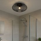 Industrielle Badezimmer Deckenleuchte Schwarz, Lieve, IP44