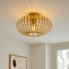 Industrielle Deckenlampe Gold, Lieve