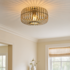 Industrielle Deckenleuchte Gold, Tobi