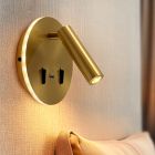 Moderne Wandleuchte Gold, Alec, 9W, 3000K LED, mit Schalter