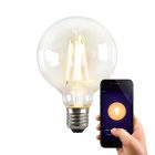Olucia Smart LED-Lampe E27 George, G95, 5W, dim to warm