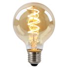 Dimmbare Olucia E27 LED-Filament Lampe Tuelo, Bernstein, G80, 4W, 2200K