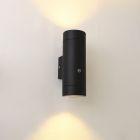 Moderne Außen Wandleuchte mit Dämmerungsmelder Schwarz, Marcos, IP44