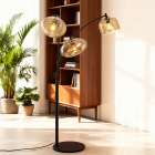 Moderne Stehlampe Bernstein, Caia, mit Schalter