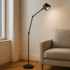 Moderne Stehlampe Schwarz, Rinke, mit Schalter