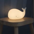 Kunststoff Kinderzimmer Nachtlampe Weiß, Whale, 0,5W, RGBW LED