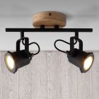 Holz Deckenstrahler Braun, Jantina