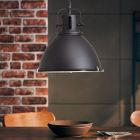 Industrielle Pendelleuchte Schwarz, Alexi