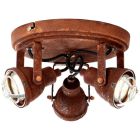 Industrielle Deckenstrahler Rostfarbe, Abyga