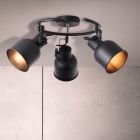 Industrielle Deckenstrahler Schwarz, Shiva