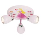 Metall Kinderzimmer Deckenstrahler Pink, Rinze, 2,5W, 3000K LED