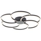 Design Deckenleuchte Schwarz, Somia, 32W, warm- bis kaltweiß einstellbare LED, mit Fernbedienung