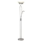 Moderne Leselampe Stehlampe Chrom, Joann, 18W, 3000K LED, mit Schalter