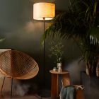 Holz Stehlampe Beige, Enna, mit Schalter