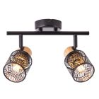 Holz Deckenstrahler Schwarz, Sherona