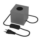 Graue Tischlampe ohne Schirm Modern, Loana, mit Schalter