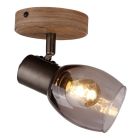 Holz Deckenstrahler Schwarz, Clifford