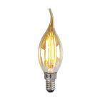 Dimmbare E14 LED Spitze kerze, 3w, Bernstein Glas, 2200K