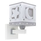 Graue Kinderzimmer Wandleuchte Kunststoff, Moonlight