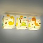Mehrfarbige Kinderzimmer Deckenstrahler Kunststoff, Dino