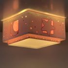 Rosa Kinderzimmer Deckenleuchte Kunststoff, Moon and stars