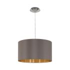 Braune moderne Pendelleuchte Stoff, Terme