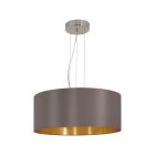 Braune moderne Pendelleuchte Stoff, Terme