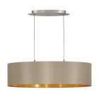 Goldene moderne Pendelleuchte Stoff, Terme