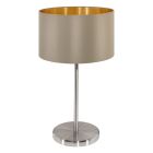 Goldene moderne Tischleuchte Stoff, Terme, mit Schalter
