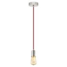 Nickel vintage Pendelleuchte Metall, Christel