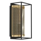 Schwarze industrielle Wandleuchte Aluminium, Mauricio