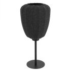 Graue Tischleuchte Stoff, Benji, mit Schalter