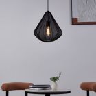 Schwarze industrielle Pendelleuchte Stahl, Agnese