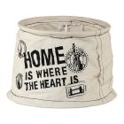 Graue Lampenschirm Noah, Stoff, ländlich