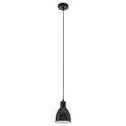 Schwarze industrielle Pendelleuchte Metall, Lavinio