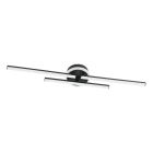 Schwarze design Deckenlampe Kunststoff, Vidya, 20W, 4000K LED, 3-stufig dimmbar