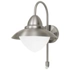 Silberne antik Außen Wandleuchte mit Bewegungsmelder Glas, Elayza, IP44