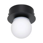 Schwarze moderne Deckenleuchte Stahl, Escha, 3,3W, 3000K LED