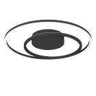 Schwarze moderne Smart Deckenleuchte Aluminium, Cecilia, 21,5W, warm- bis kaltweiß einstellbare LED