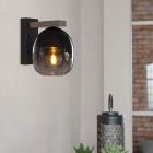 Braune moderne Wandleuchte Holz, Frida