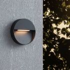 Schwarze moderne Außenleuchte Aluminium, Lamar, 4,8W, warm- bis kaltweiß einstellbare LED, IP65