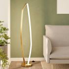 Goldene design Stehlampe Aluminium, Samson, 25,2W, 3000K LED, mit Schalter
