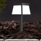 Schwarze Solar Außenstrahler Kunststoff, Imelda, 7,5W, 3000K LED, IP65