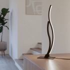 Schwarze design Tischleuchte Stahl, Tevin, 12W, 4000K LED, mit Schalter