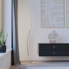 Braune design Stehlampe Stahl, Tevin, 20W, 4000K LED, mit Schalter