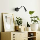 Schwarze Wandleuchte Kunststoff, Obbe, 3,8W, 3000K LED, mit Schalter