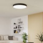 Schwarze moderne Smart Deckenleuchte Kunststoff, Germen, 36,5W, RGBW LED, mit Fernbedienung