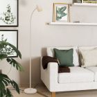 Braune moderne Stehlampe Stahl, Sahila, mit Schalter