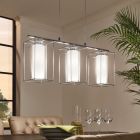 Chrom industrielle Pendelleuchte Glas, Aprica