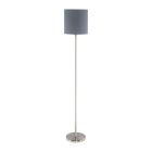 Graue moderne Stehlampe Stoff, Abano, mit Schalter